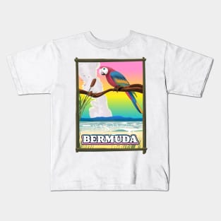 Bermuda travel poster. Kids T-Shirt